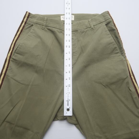 Nili Lotan Paris Pants Size 2 Green Side Stripe Drop Crotch Baggy Trousers - Picture 10 of 12